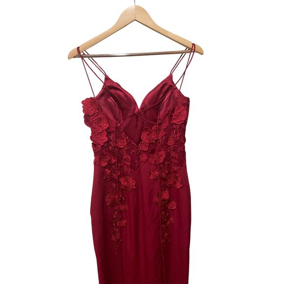 Bariano Floral Applique‎ Gown Size Small NWOT - Picture 7 of 8